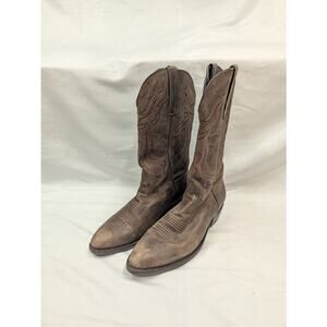 Masterson Western Leather Cowboy Pull On Boots Brown Mens sz 10